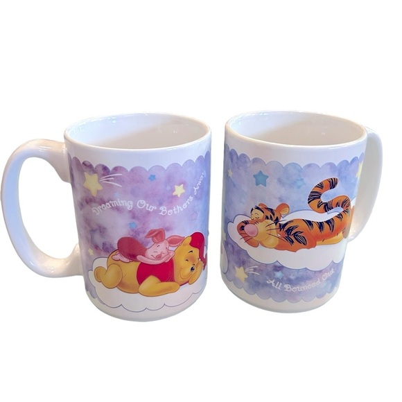 Winnie the Poo and Tigger Mugs “Dreaming Our Bothers Away” Disney Classi… - Picture 1 of 6
